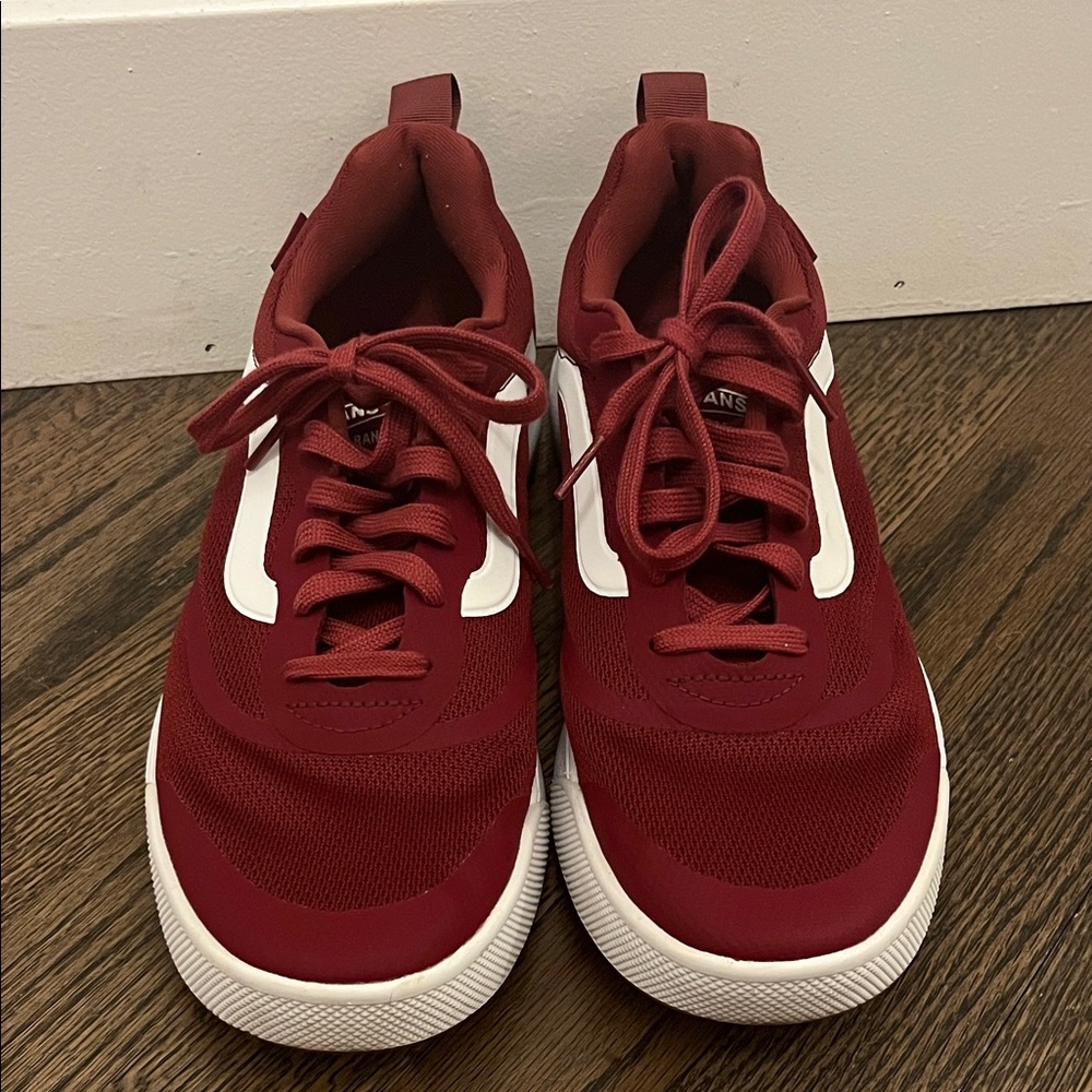 EC Vans Burgundy and White Athletic Shoes Men’s Size 11